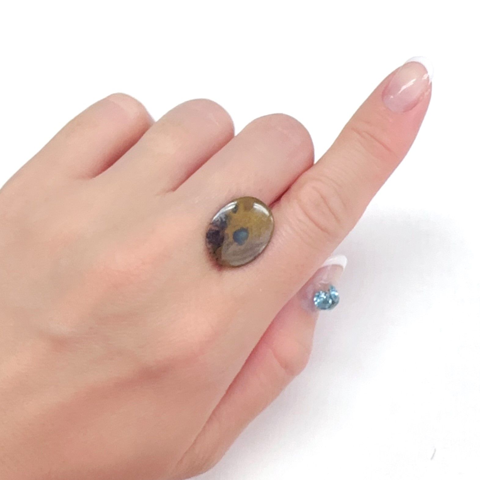 アパタイトインジャスパー ブラジル産 4.15ct[240326848]16.8x13.4mm前後