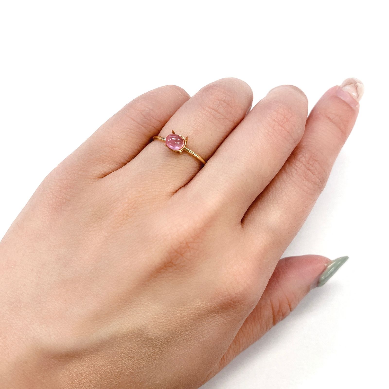 ペツォッタイト(ラズベリル) マダガスカル産 ルース 0.49ct[210410665]5.1×4.1mm前後