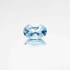 アクアマリン サンタマリアカラー(宝石名アクアマリン)モザンビーク産 0.37ct 識別済[220817251]6.1x4mm前後
