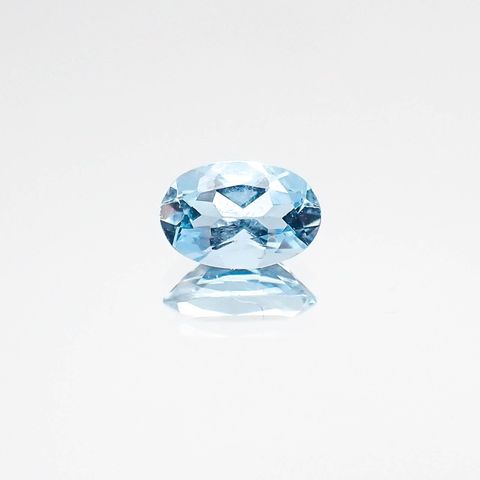 アクアマリン サンタマリアカラー(宝石名アクアマリン)モザンビーク産 0.37ct 識別済[220817251]6.1x4mm前後