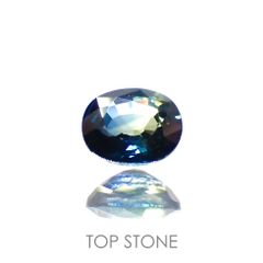 バイカラーサファイア(宝石名バイカラー・サファイア)マダガスカル/オーストラリア産 0.50ct 識別済[220114058]4.9x4mm前後