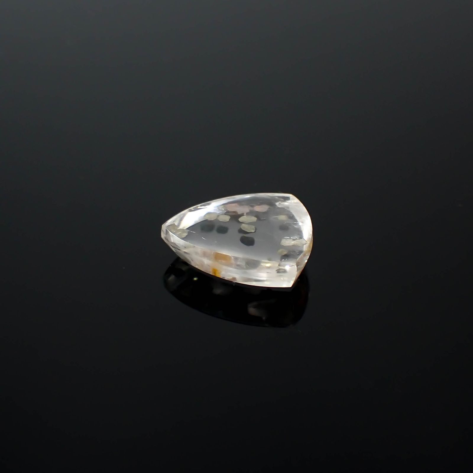 パイライトインクォーツ(マーカサイトインクォーツ) ブラジル産 14.29ct / 19.1x16.6mm前後 [240225915]