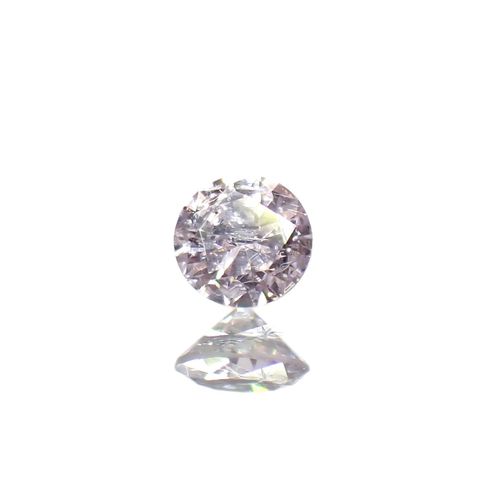 ピンクダイヤモンド(宝石名ダイアモンド I-1/VERY LIGHT PINK PURPLE) 0.060ct ソ付(CGL)[230120144]2.52x2.55mm前後