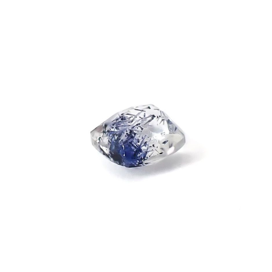 デュモルチェライトインクォーツ ブラジル産 0.45ct / 4.6x4.4mm前後 [260331857]