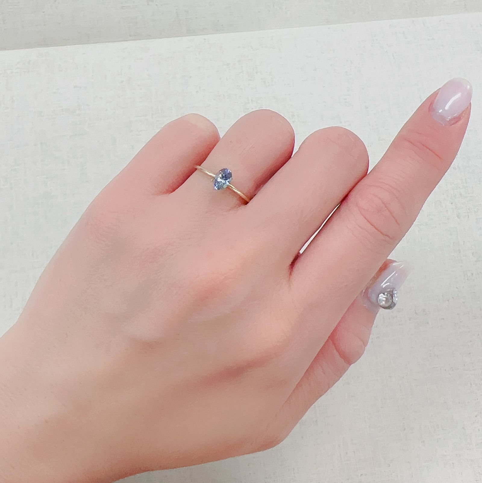 バイカラータンザナイト(宝石名ゾイサイト)タンザニア産 0.47ct 識別済[230421793]5.8x4mm前後