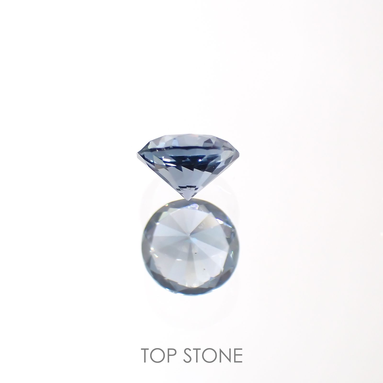 グレイッシュブルースピネル(宝石名スピネル)ビルマ産 0.22ct 識別済[220113918]3.8x3.8mm前後