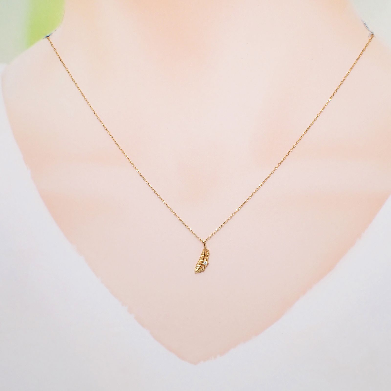 ◇K18/K10 Beata（ビィータ）◇フェザー [ラッキーチャーム/ペンダントトップ※チェーン別売り]
