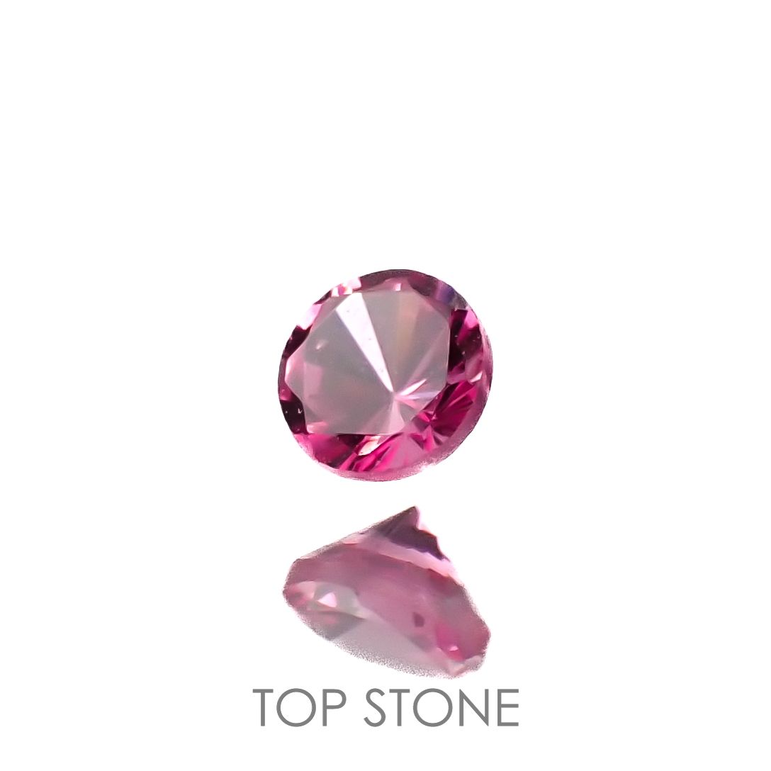 ホットピンクスピネル(宝石名ピンク・スピネル)タンザニア産 0.12ct 識別済[220616597]2.9x2.9mm前後
