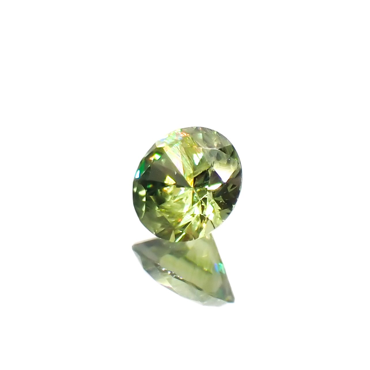デマントイドガーネット(宝石名デマントイド・ガーネット)ロシア産 0.23ct 識別済[230622496]3.8x3.8mm前後