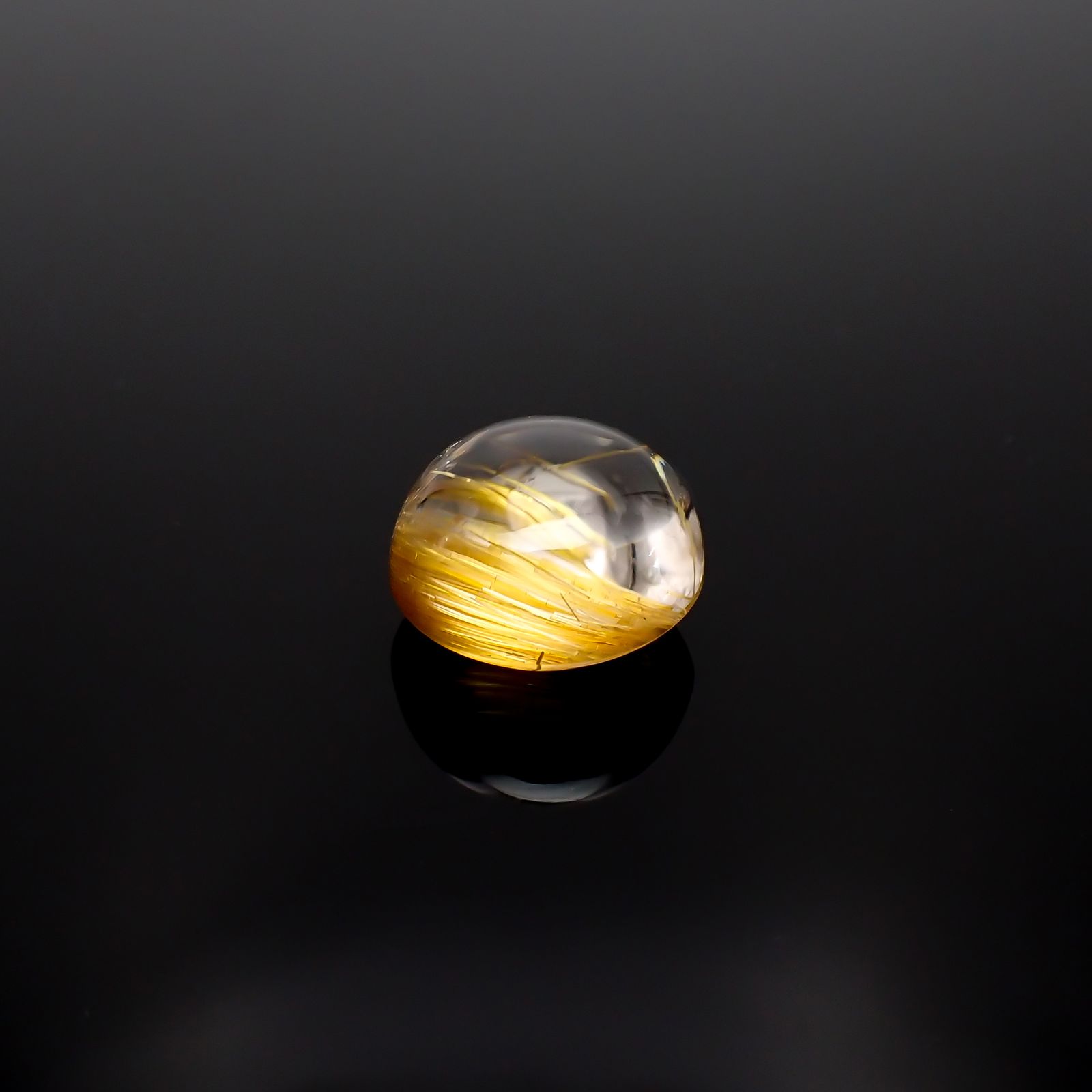 ルチルクォーツキャッツアイ ブラジル産 10.77ct[240125644]13.2x13.2mm前後