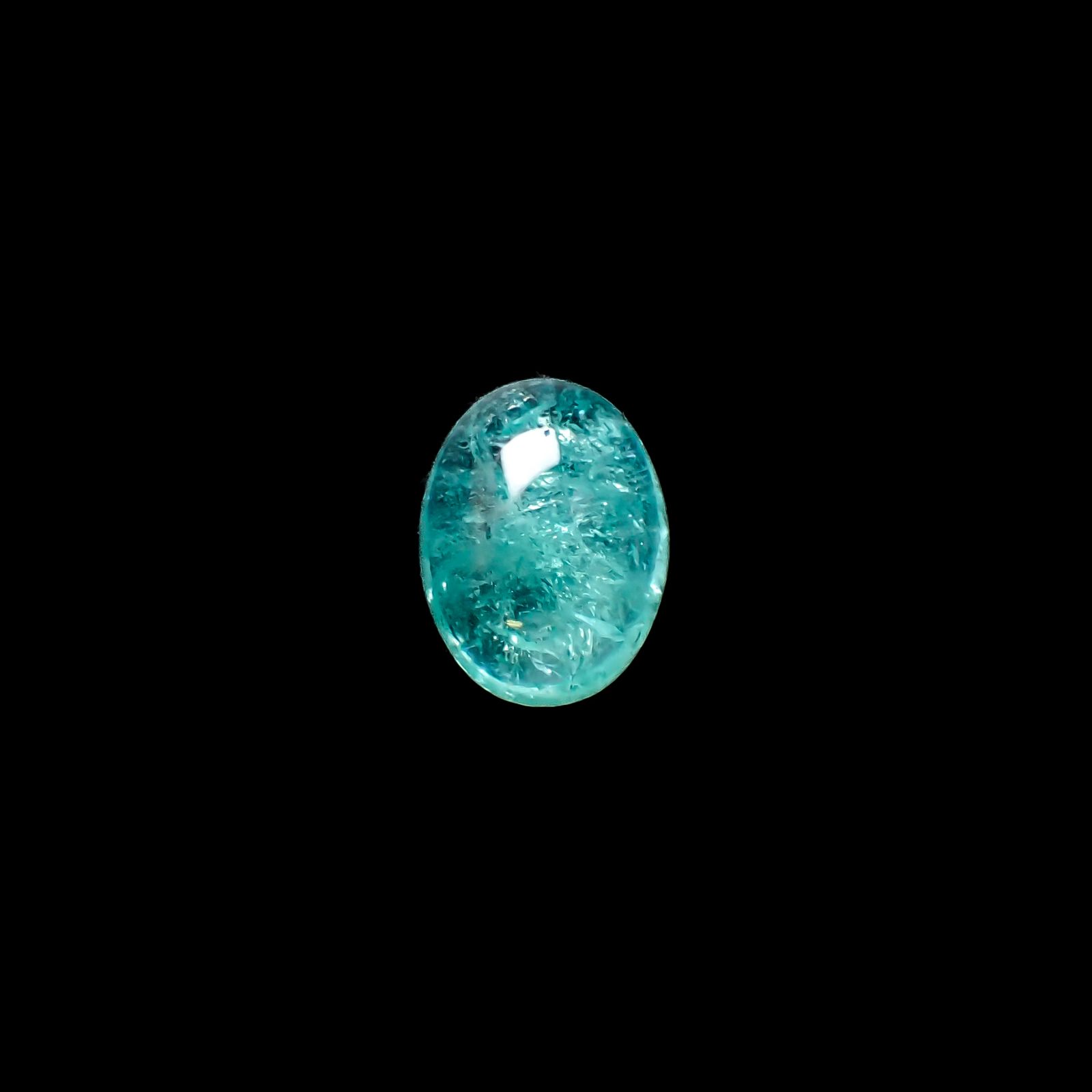 パライバトルマリン(宝石名トルマリン/別名パライバ・トルマリン)ブラジル・キントス鉱山産 1.29ct 識別済[241229544]8x6.1mm前後