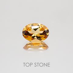 インペリアルガーネット(ヘソナイト)(宝石名ガーネット) スリランカ産 0.81ct 識別済[21038977]6.7×4.8mm前後