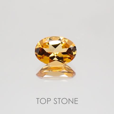 インペリアルガーネット(ヘソナイト)(宝石名ガーネット) スリランカ産 0.81ct 識別済[21038977]6.7×4.8mm前後