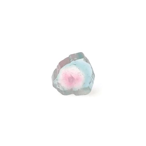 ウォーターメロントルマリン 原石スライス アフガニスタン産 1.65ct [250430216]7x6.9mm前後