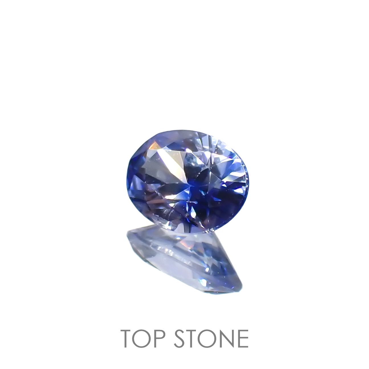 バイカラーサファイア(宝石名サファイア)スリランカ/マダガスカル産 0.64ct 識別済[220817433]6.1x4.6mm前後
