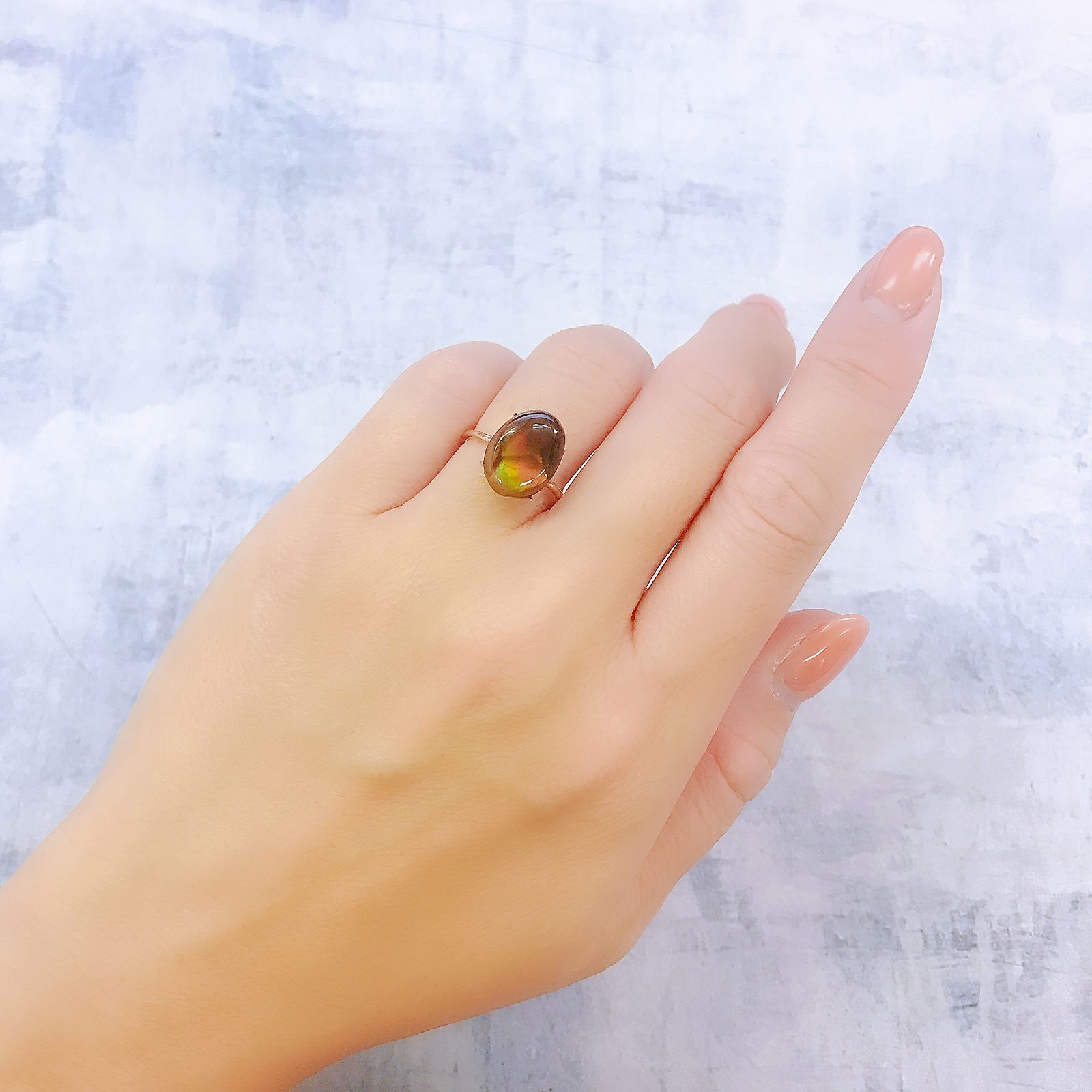 ◇フリーフォーム◇ファイヤーアゲート メキシコ産 4.75ct[220917760]13.2x9.8mm前後