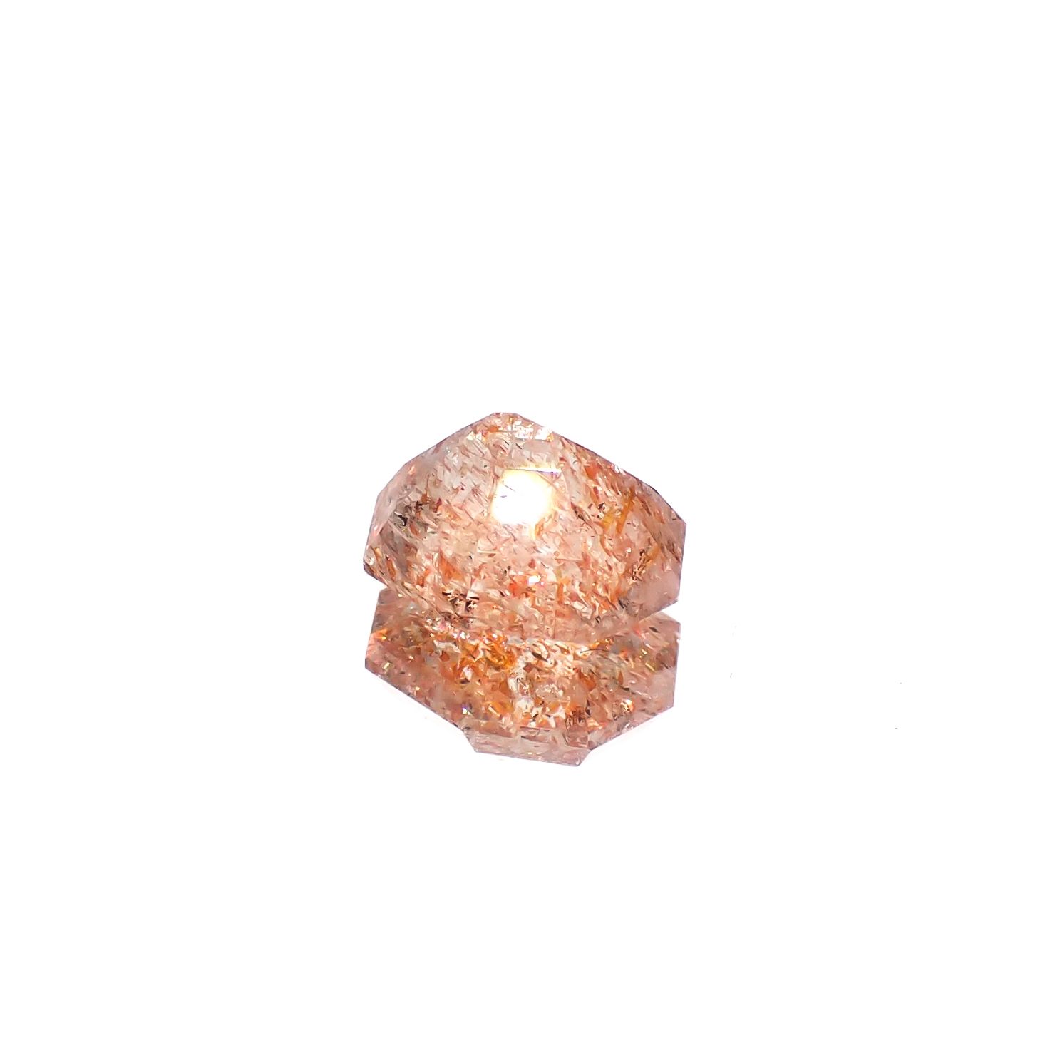 ◇カスタムカット◇イリュージョンサンストーン タンザニア産 0.66ct[240628262]6.5x5.5mm前後