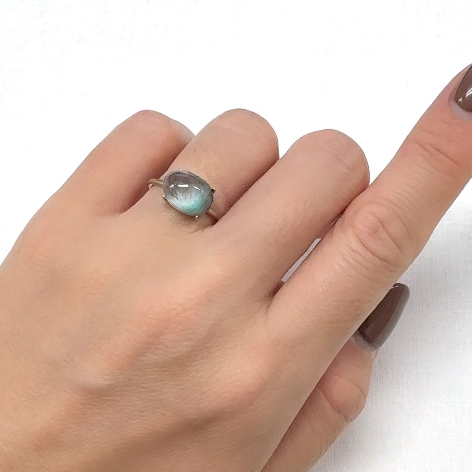 アホイトインクォーツ 南アフリカ・メッシーナ鉱山産 3.55ct [241029320]11.2x8mm前後