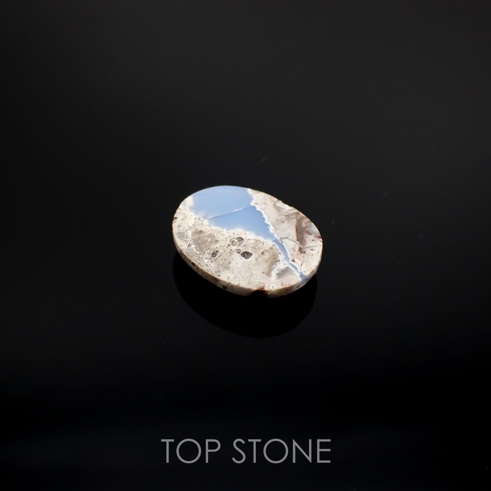 マトリックスブルーオパール アメリカ・オレゴン州産 3.45ct[220917812]13.9x11.3mm前後