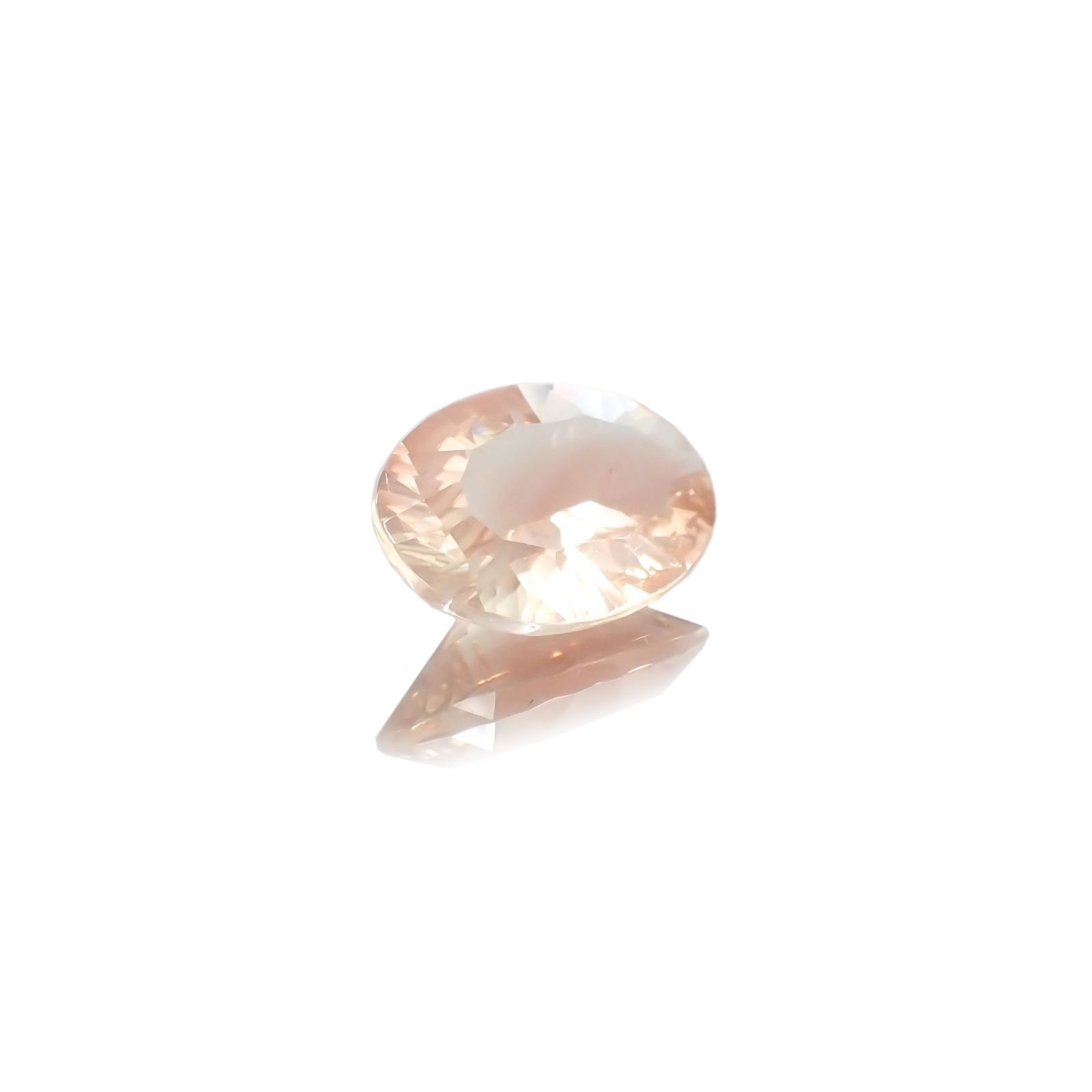 ◇コンケーブカット◇オレゴンサンストーン(宝石名ラブラドライト) アメリカ・オレゴン州産 1.50ct 識別済[210410423]9.5×6.9mm前後