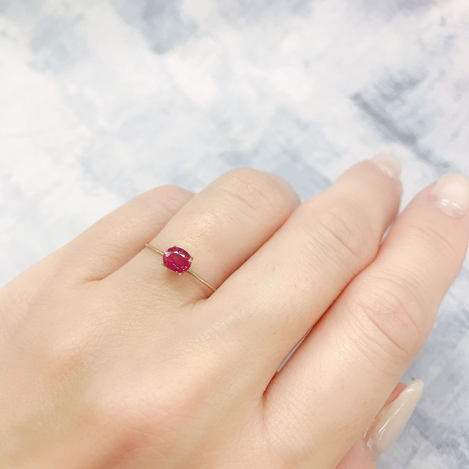 ルビー(宝石名ルビー)モザンビーク産 0.31ct 識別済[220616084]4.8x4mm前後