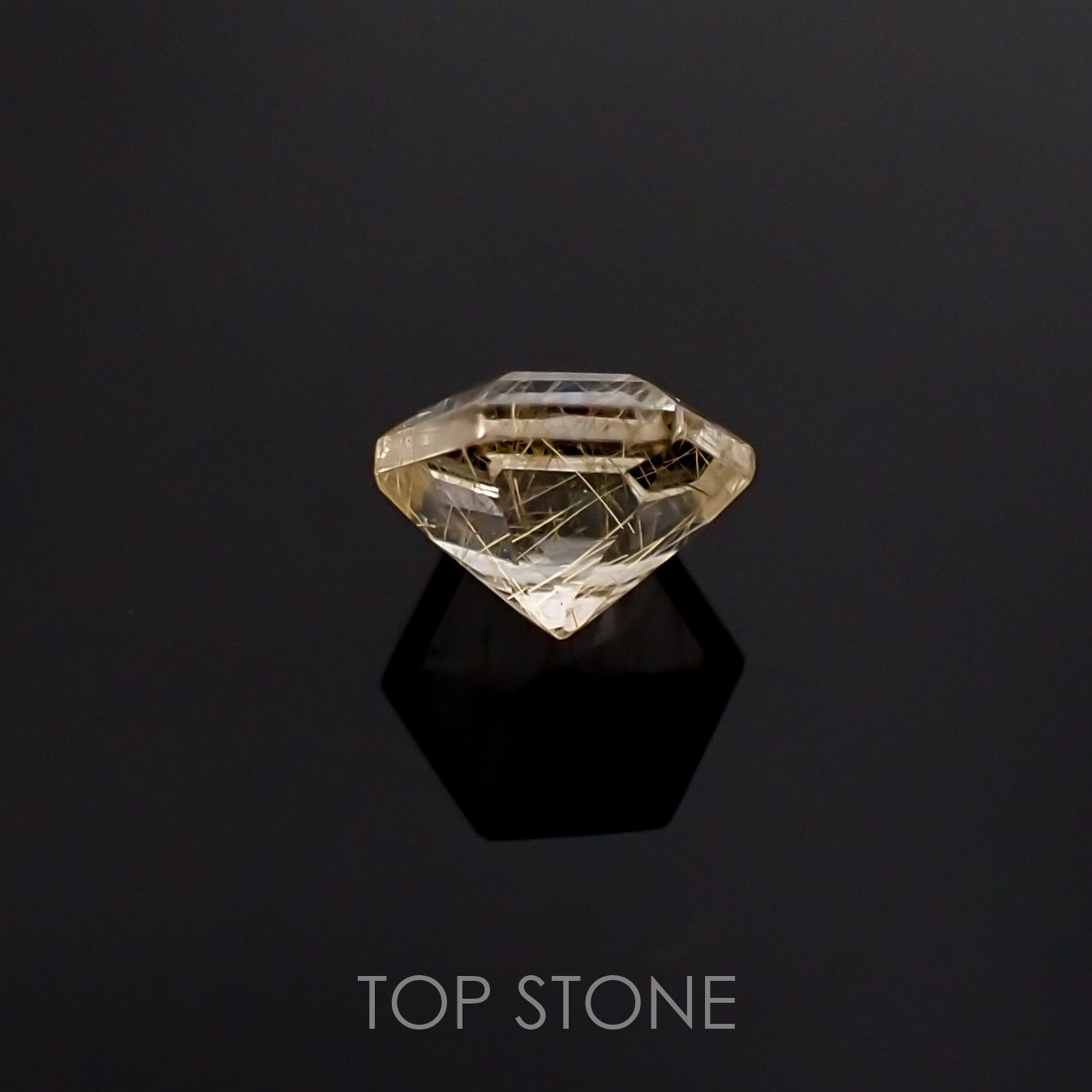 ◇ヘキサゴンカット◇ルチルクォーツSA ブラジル産 ルース 0.58ct[210511011]5.1×5mm前後