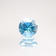 ブルージルコン(宝石名ジルコン) カンボジア産 1.21ct 識別済[211013439]6×6mm前後