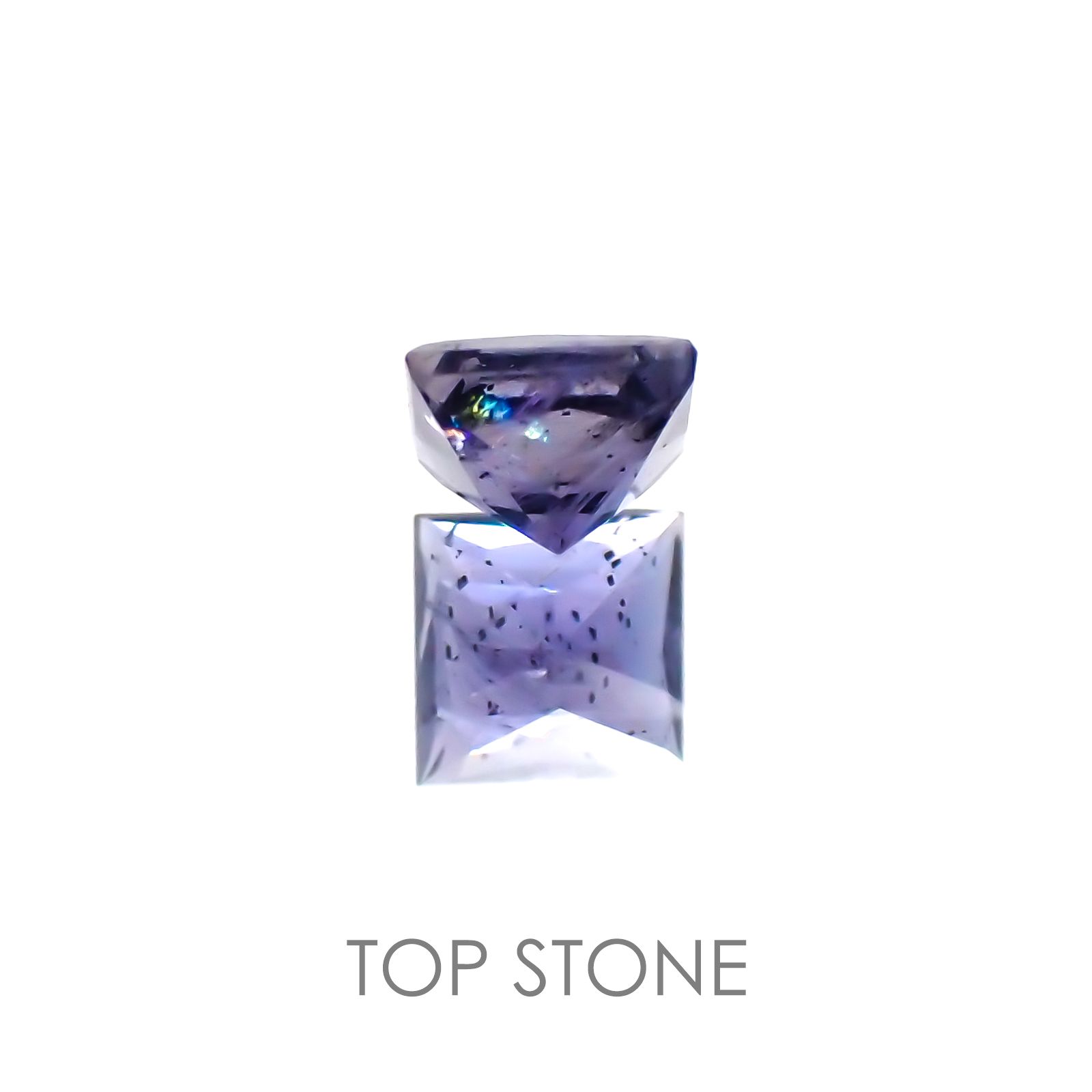 ◇プリンセスカット◇アイオライトサンストーン インド・ブラジル産 ルース 0.27ct[20128417]3.9×3.8mm前後