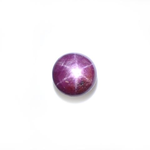 パープルスターサファイア(宝石名パープル・スター サファイア)インド産 4.15ct 識別済[231023890]8x8mm前後