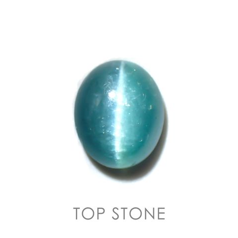 アパタイトキャッツアイ(宝石名アパタイト) マダガスカル産 6.12ct 識別済[20063167]10×8mm前後