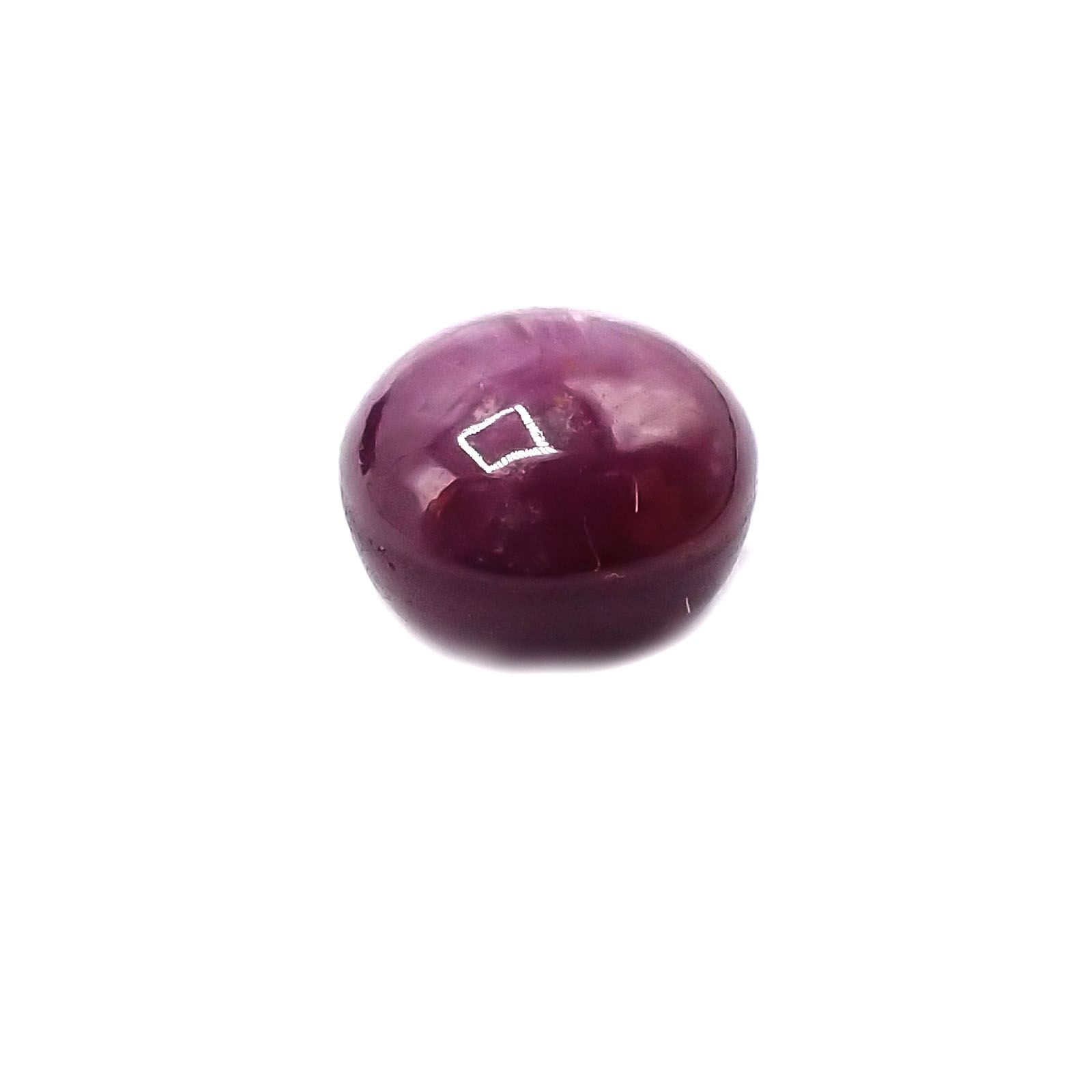 パープルスターサファイア(宝石名パープル・スター サファイア)インド産 1.74ct 識別済[230522219]6.1x6mm前後