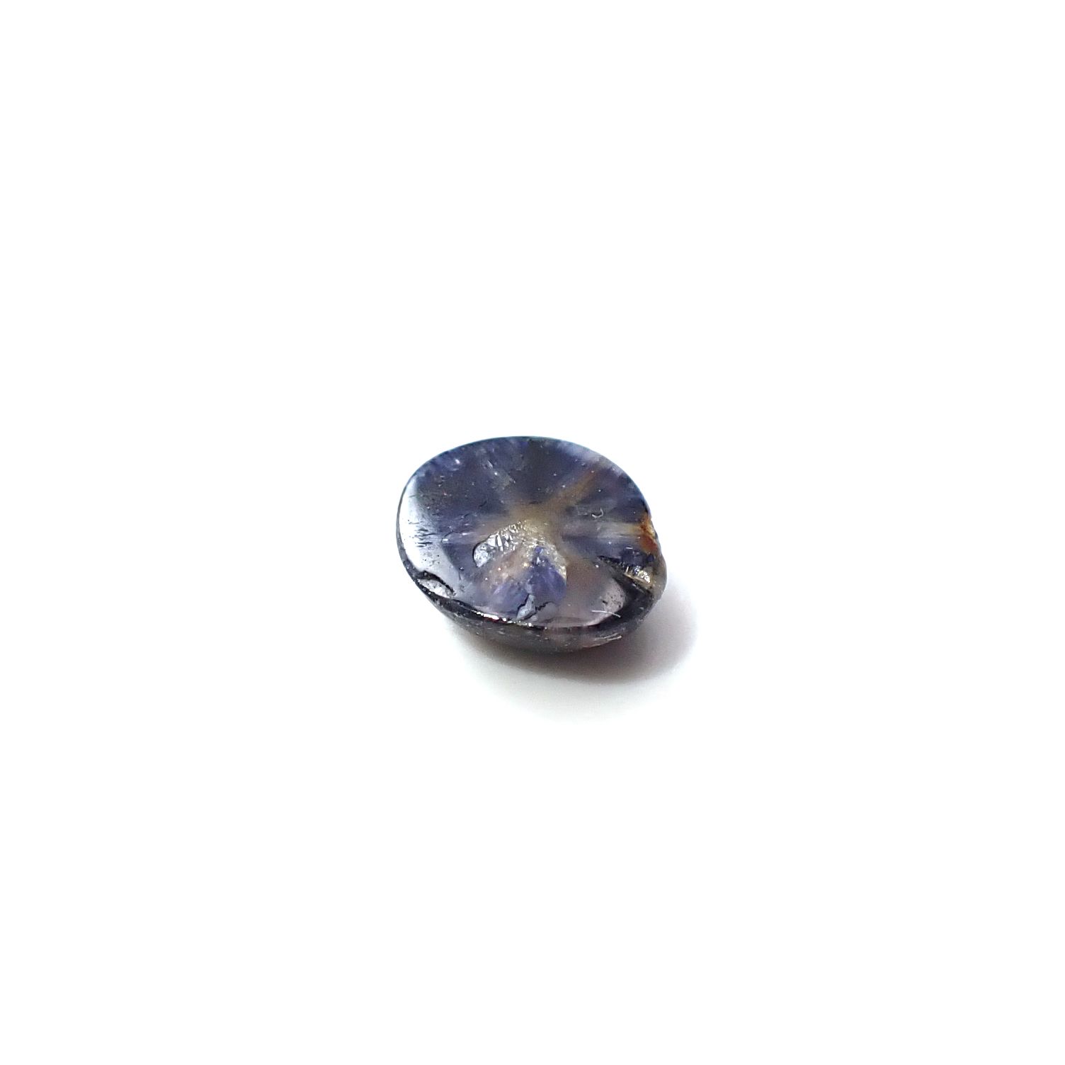 トラピッチェサファイア 原石スライス磨き ビルマ産 0.57ct [250830980]5.7x4.8mm前後