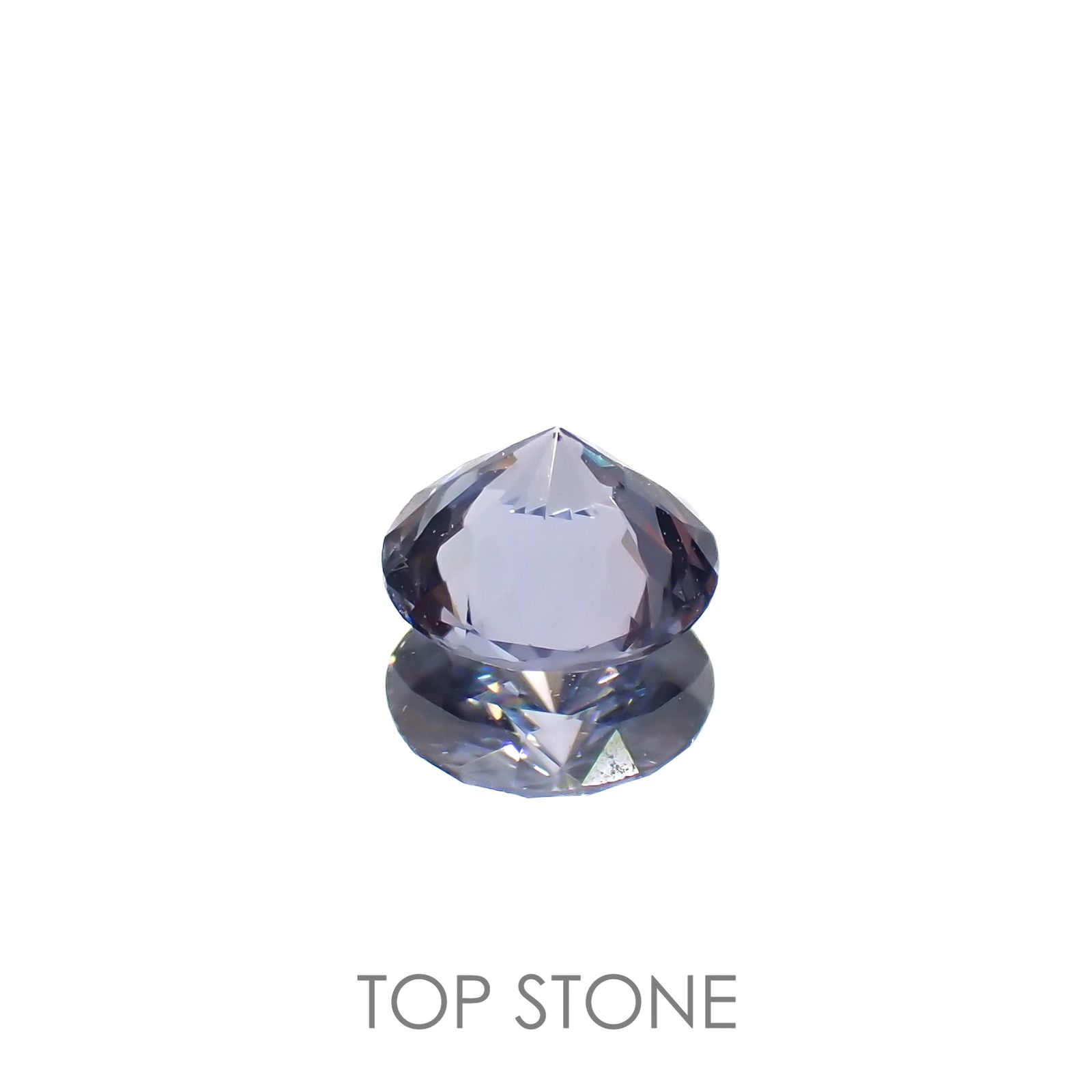 グレイッシュブルースピネル(宝石名スピネル)ビルマ/マダガスカル産 0.33ct 識別済[220716962]4.4x4.4mm前後