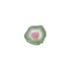 ウォーターメロントルマリン 原石スライス コンゴ民主共和国産 2.25ct[230321309]9.6x8.3mm前後