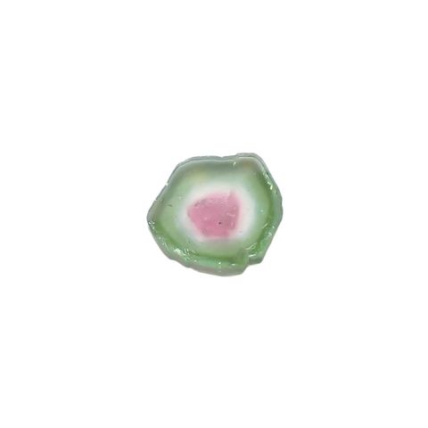ウォーターメロントルマリン 原石スライス コンゴ民主共和国産 2.25ct[230321309]9.6x8.3mm前後
