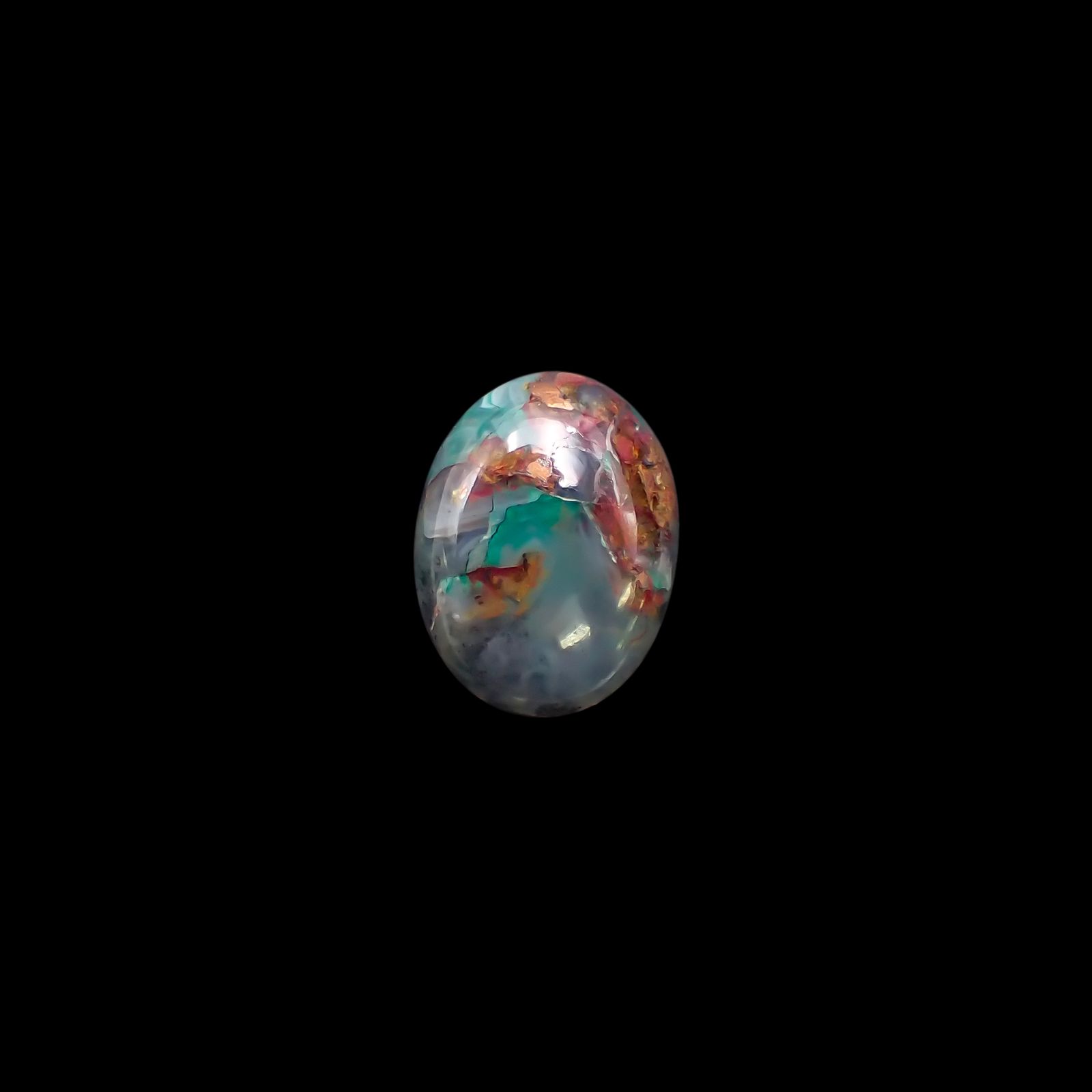コッパークリソコラインカルセドニー インドネシア産 8.89ct[230722638]15.7x12mm前後