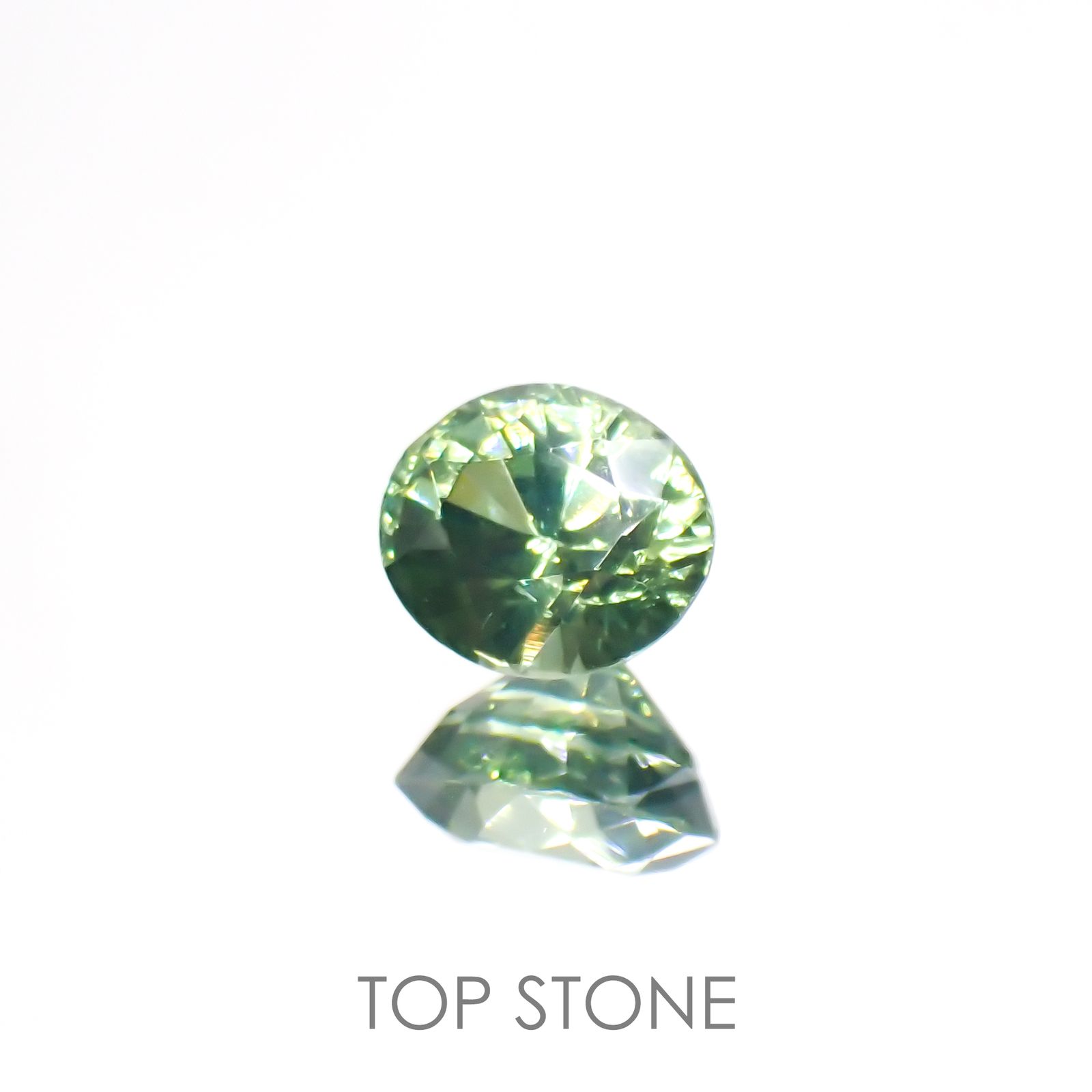 グリーンジルコン(宝石名ジルコン)スリランカ/カンボジア産 1.31ct 識別済[220114890]6.6x5.6mm前後