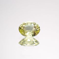 クリソベリル(宝石名クリソベリル)マダガスカル産 0.70ct 識別済[220114486]6.2x4.9mm前後