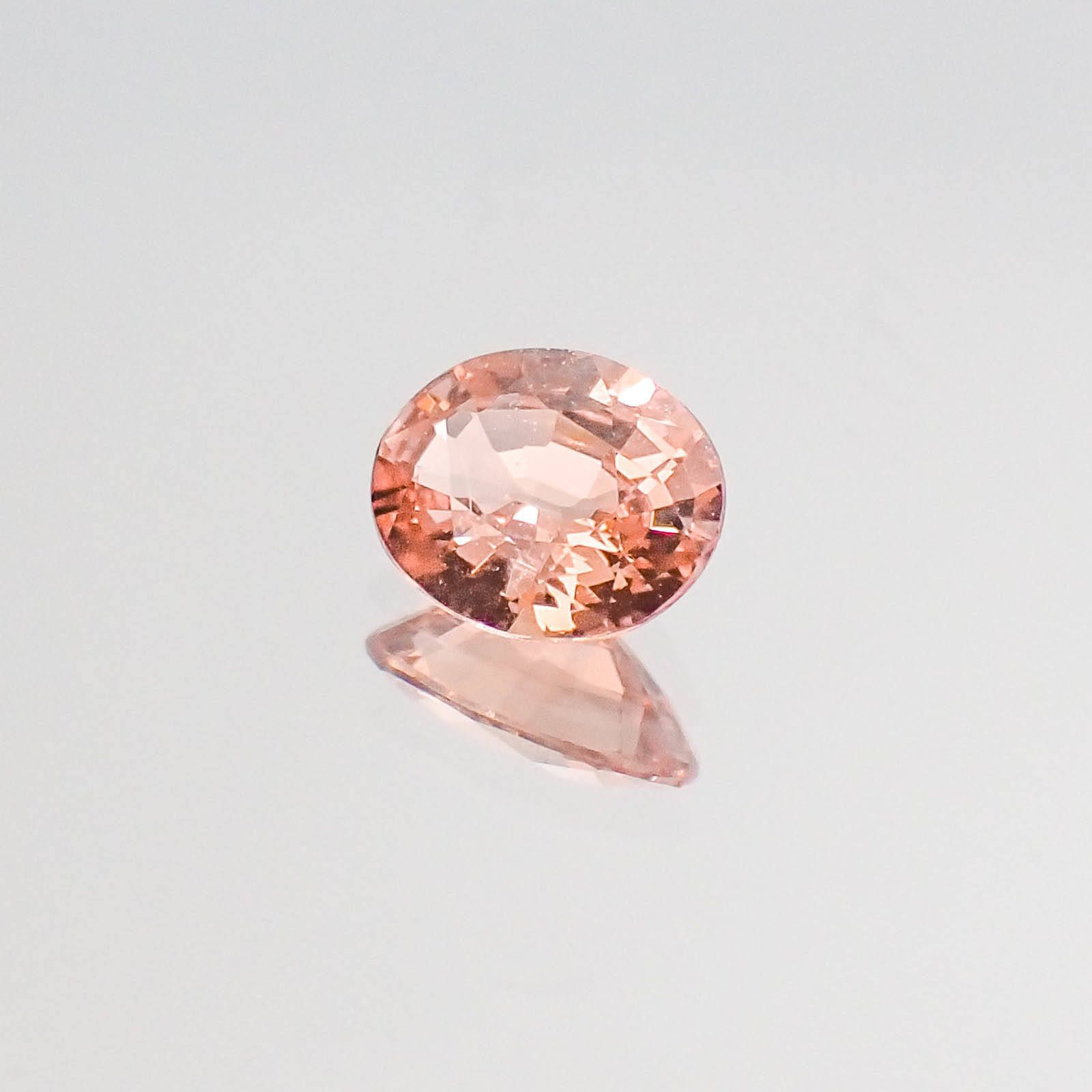 パパラチャサファイア スリランカ産 0.39ct CGL鑑付[20062893]5.3×4.2mm前後