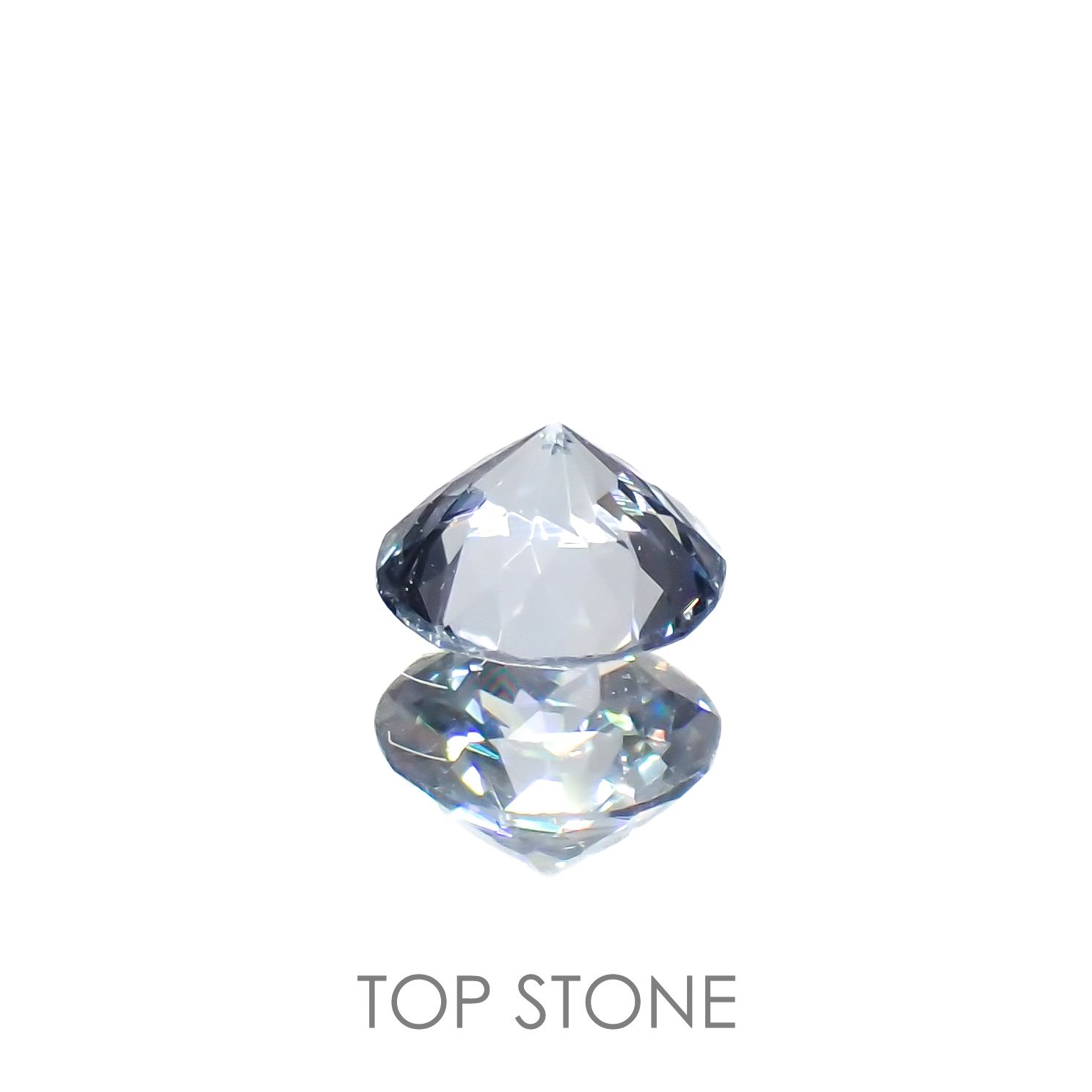 グレイッシュブルースピネル(宝石名スピネル)ビルマ/マダガスカル産 0.24ct 識別済[230119901]3.9x3.8mm前後