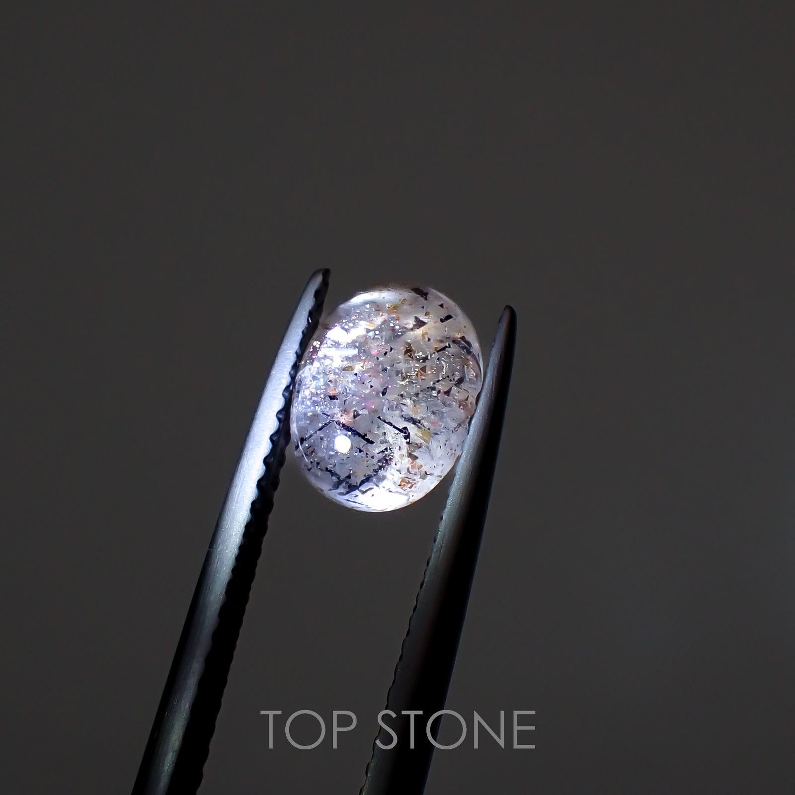 レインボーラティスサンストーン オーストラリア産 1.59ct[230120334]8.2x6.6mm前後