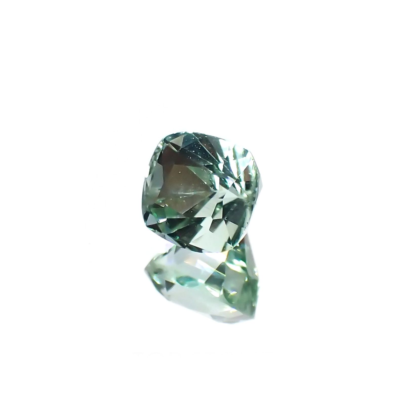 ブルーグリーントルマリン(宝石名トルマリン)アフガニスタン産 識別済 0.94ct / 5.5x5.2mm前後 [221018340]