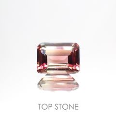 バイカラートルマリン(宝石名バイカラー・トルマリン) ブラジル産 1.208ct ソ付(彩珠)[211013625]7.2×5.3mm前後