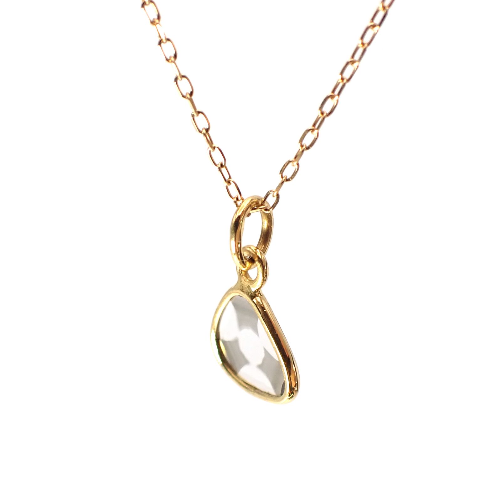 ◇K18仕様◇トラピッチェスライスダイヤモンド ペンダントトップ/チャーム(※チェーン別売り) 0.98ct / 6.7x6.8mm前後 [250430224]