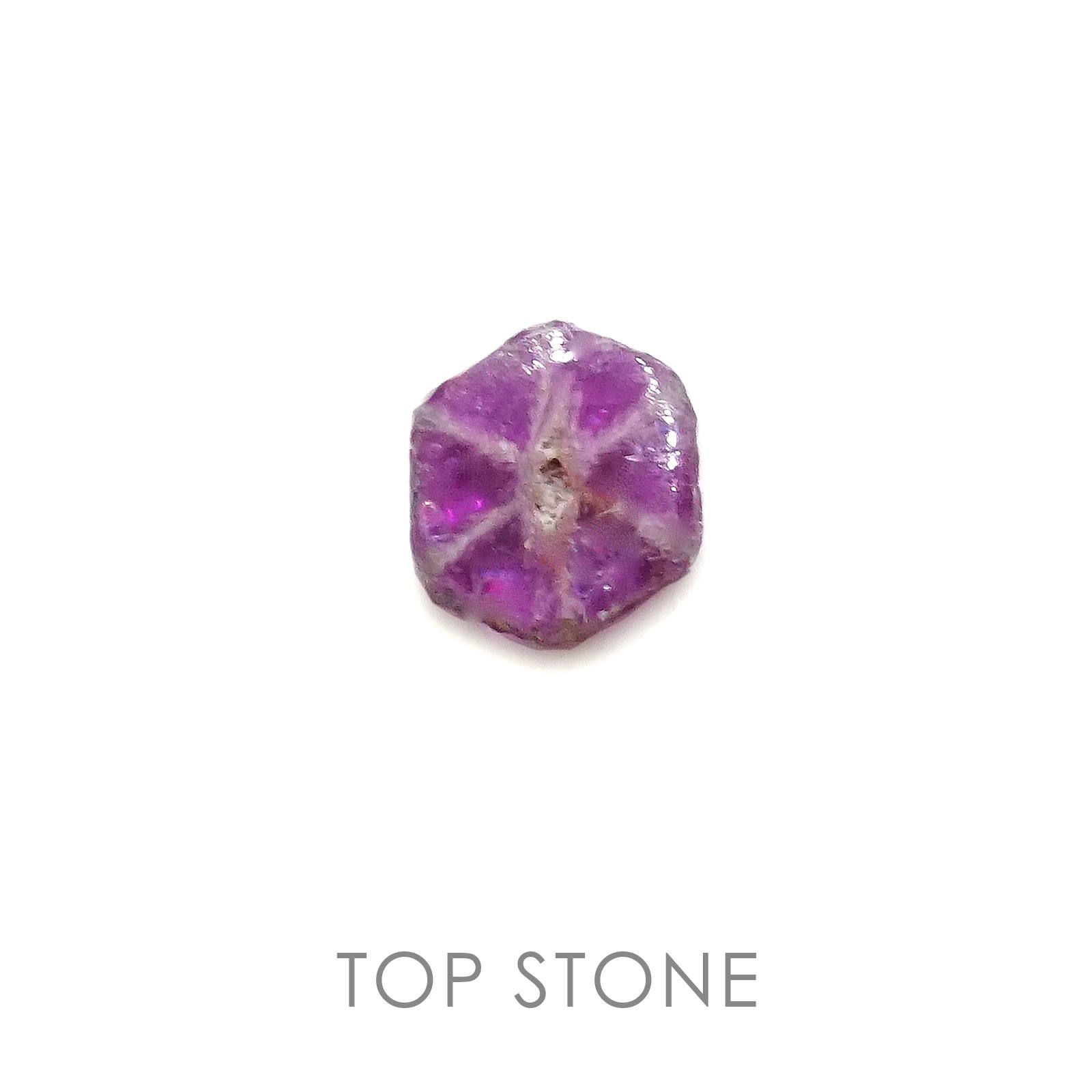 トラピッチェルビー ビルマ産 原石・結晶 0.15ct[19111532]3.1×3.2mm前後