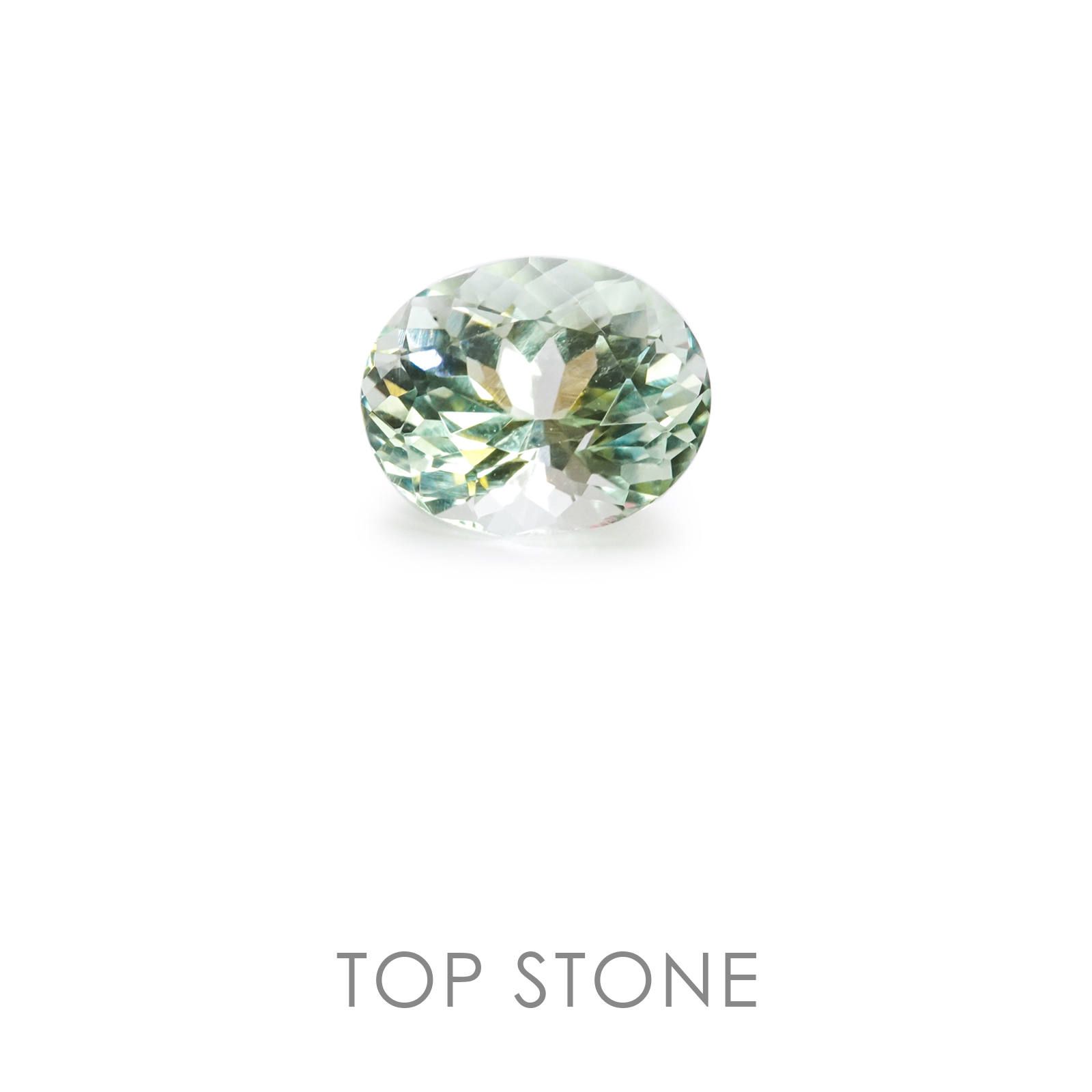 ライムスポジュミン(宝石名スポジュミン) ブラジル産 1.66ct 識別済[19111623]8×6.4mm前後