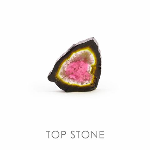 ウォーターメロントルマリン(宝石名トルマリン) ブラジル産 原石・結晶 6.17ct 識別済[19111835]14.2×11.6mm前後