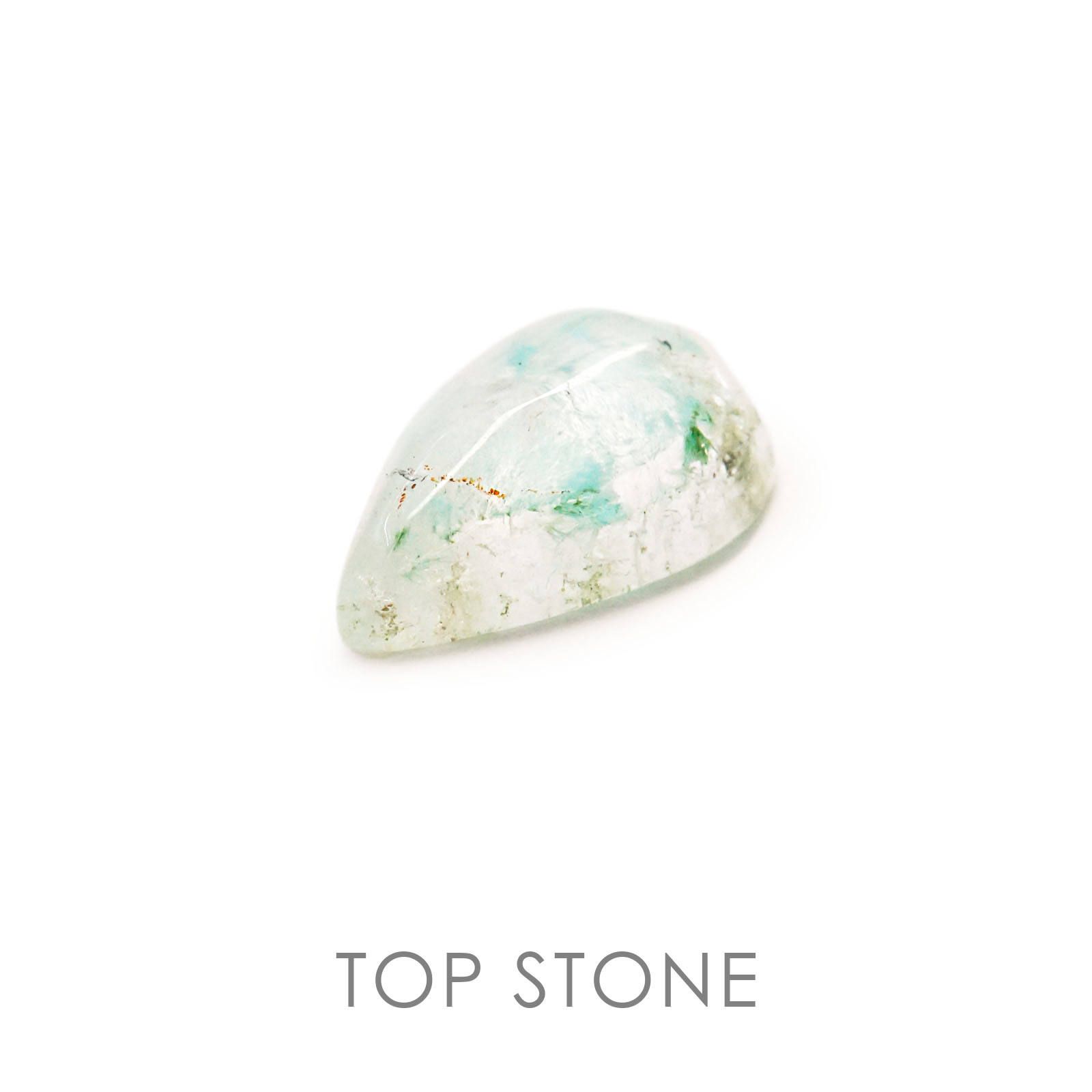 アホイト(宝石名アホアイト イン クォーツ) 南アフリカ・メッシーナ鉱山産 2.21ct 識別済[19111848]11.6×7.5mm前後