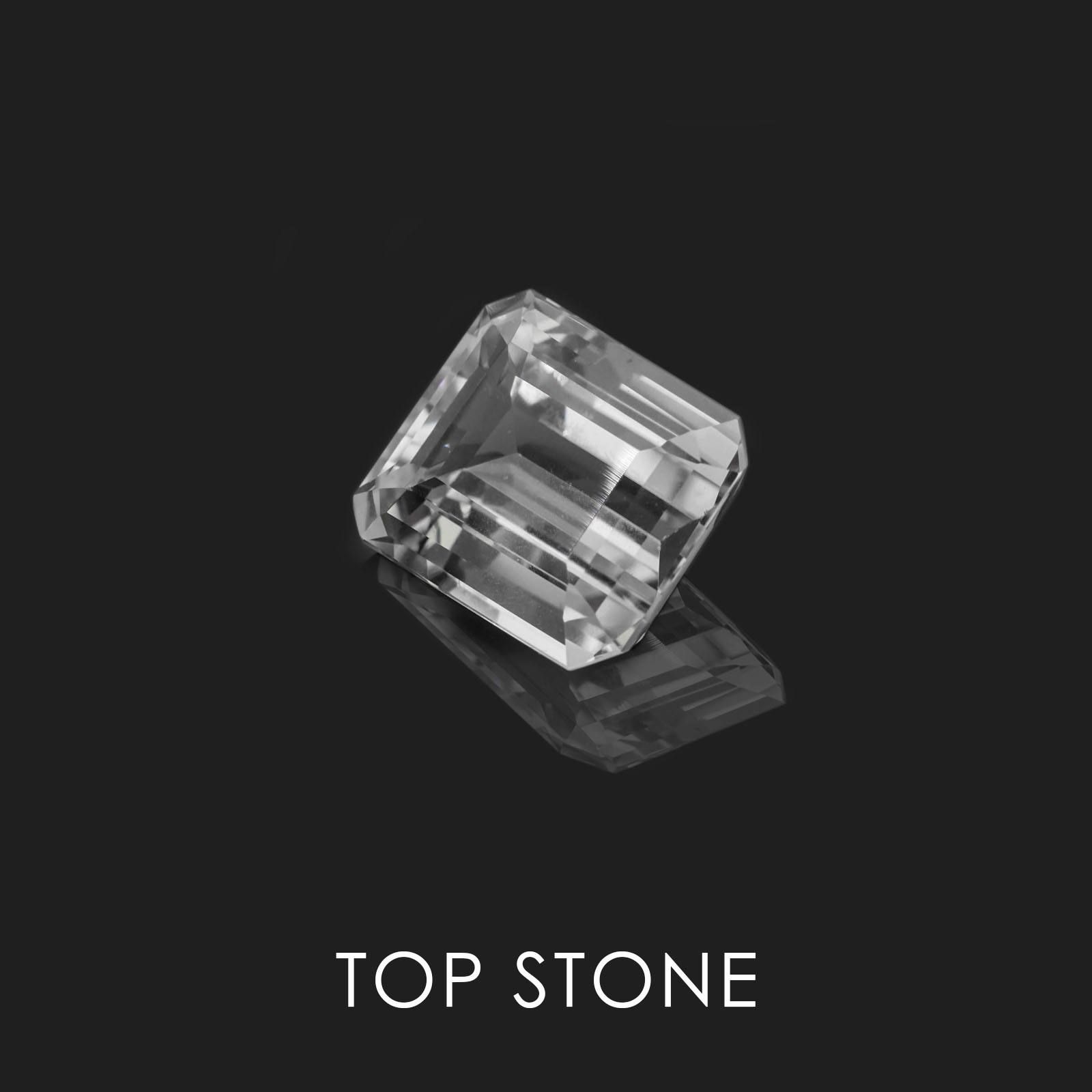 フェナカイト(宝石名ホワイト・フェナカイト) ブラジル産 7.769ct ソ付(彩珠)[20042193]13.4×11.2mm前後