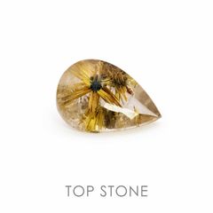 太陽タイチンルチルクォーツ ブラジル産 ルース 14.10ct[20041978]21.1×14.8mm前後